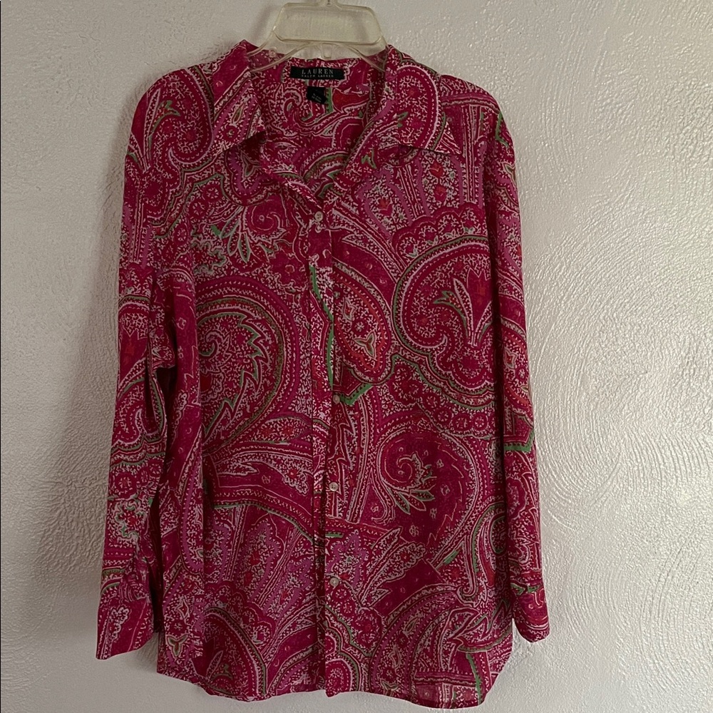 Polo by Ralph Lauren Pink Paisley Blouse
